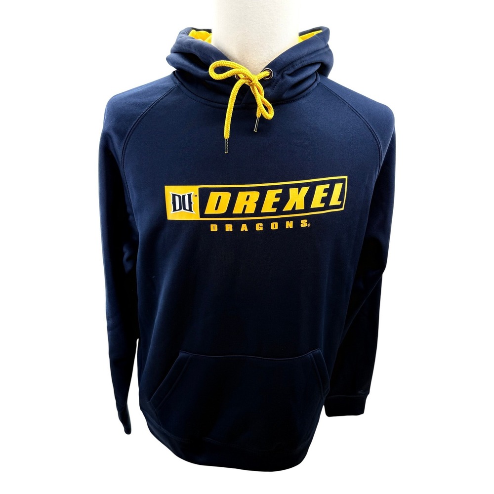 Colosseum‎ Drexel Dragons Navy Performance Hoodie Sweatshirt Mens Medium NEW